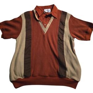 VTG Haband Bowling Shirt Men Sz M Polo Preppy Nerd Geek Tennis Retro 70s Dad Top